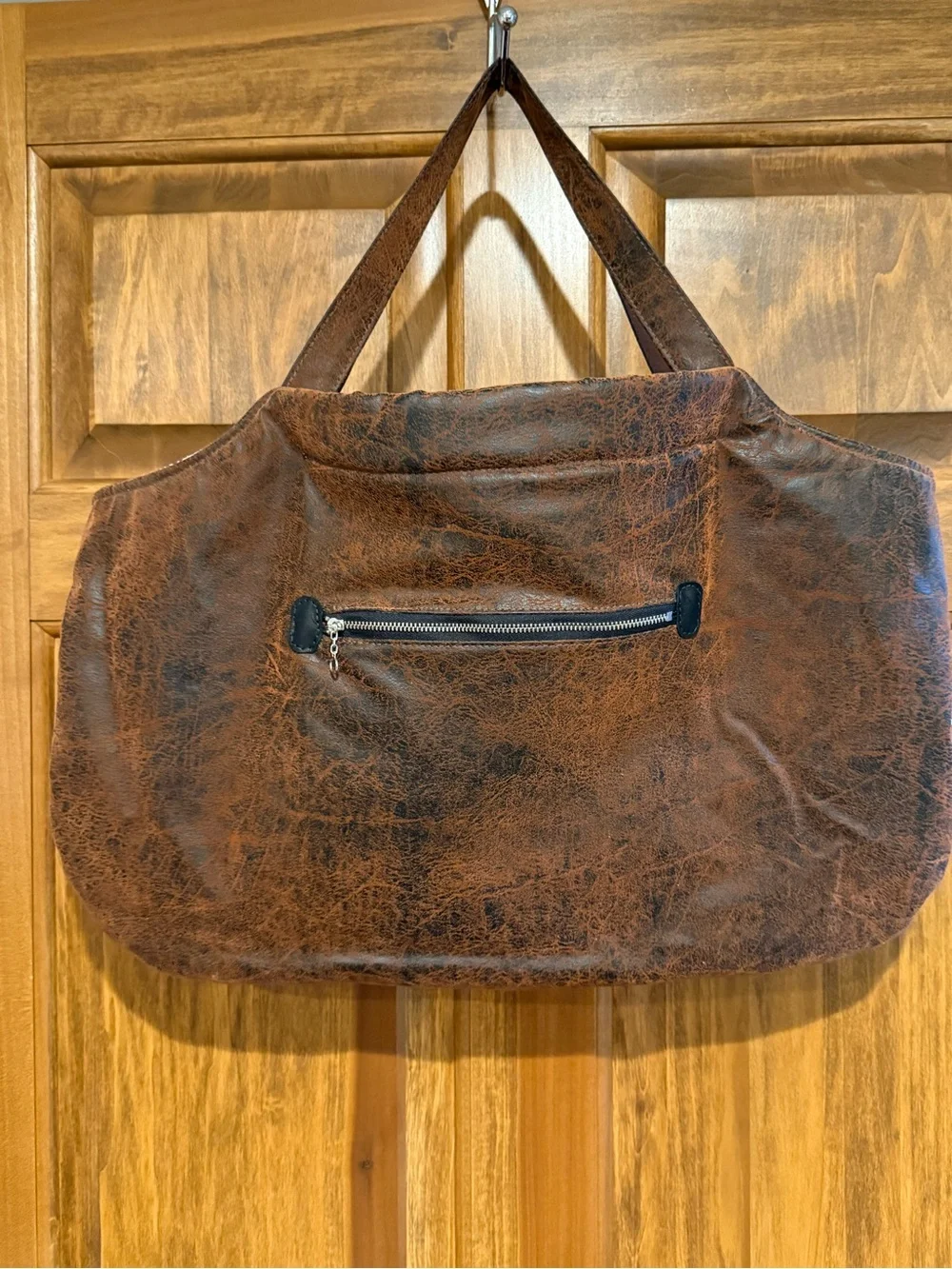 NWT Lexi Wynn Custom Reversible Boho Purse w/ leather and fabric.